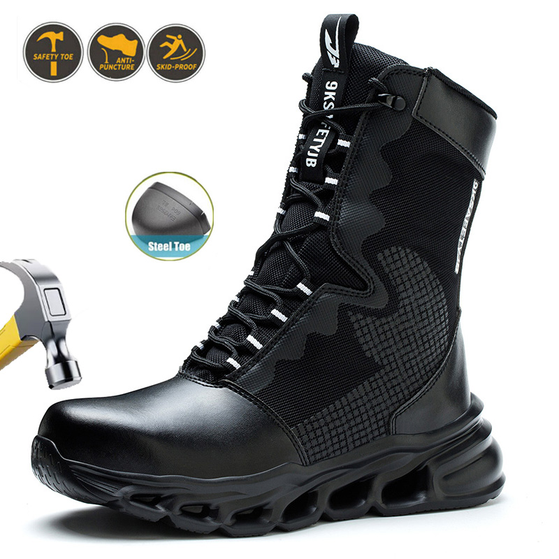 Leatherwork Training - Indestructible Work Boots Men Steel Toe