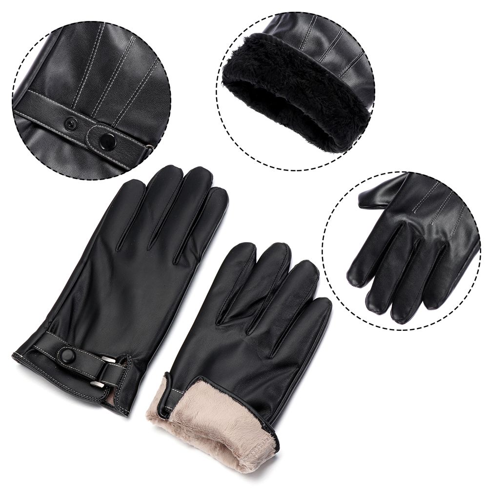 Men's Fleece Thermal Leather G - Leather Work Winter Gloves review and price
