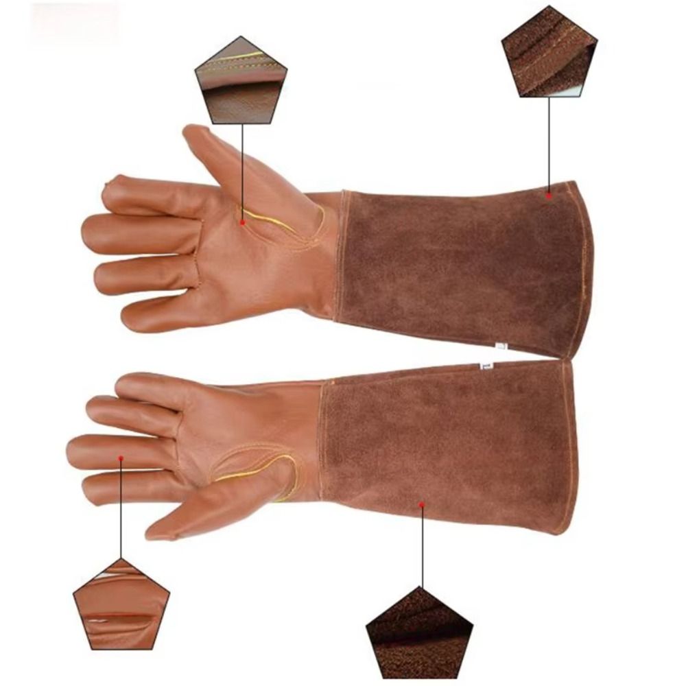 Long Sleeve Gardening Gloves C - Leather Work Winter Gloves review and price