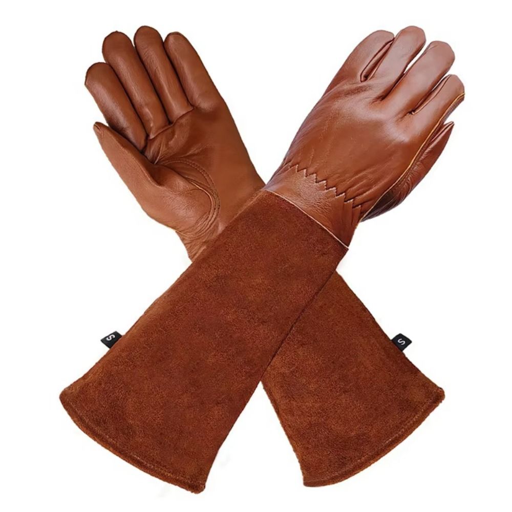 Long Sleeve Gardening Gloves C - Leather Work Winter Gloves review and price