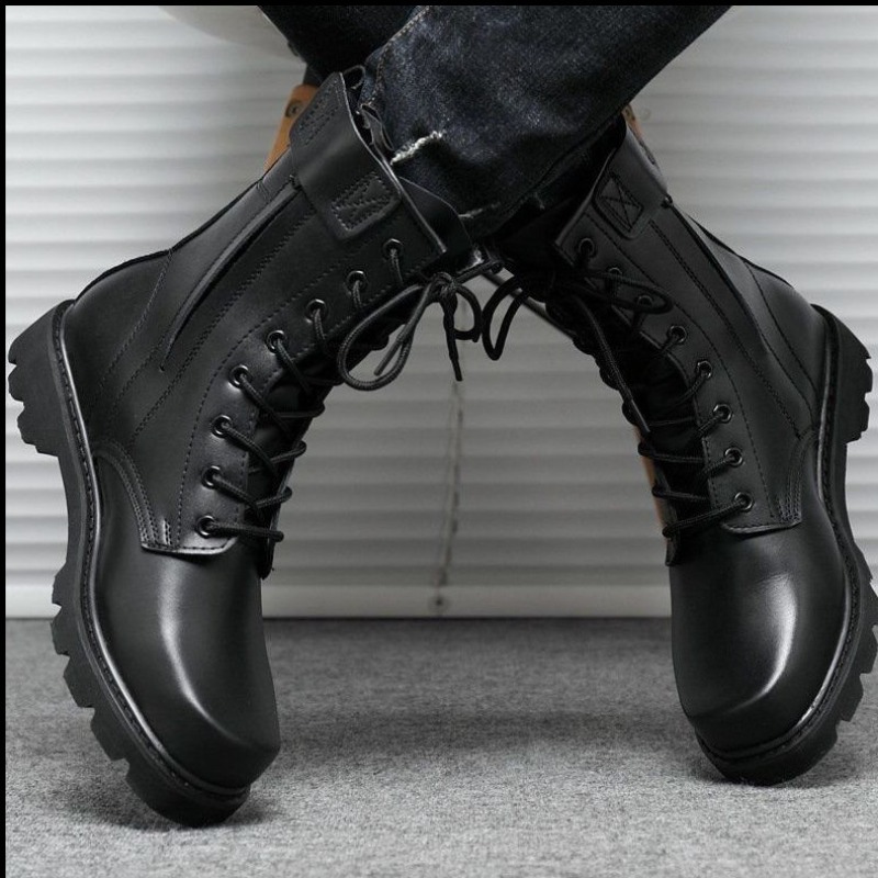 Tactical Combat Boots Mens Hig - Leather Work Boots review and price