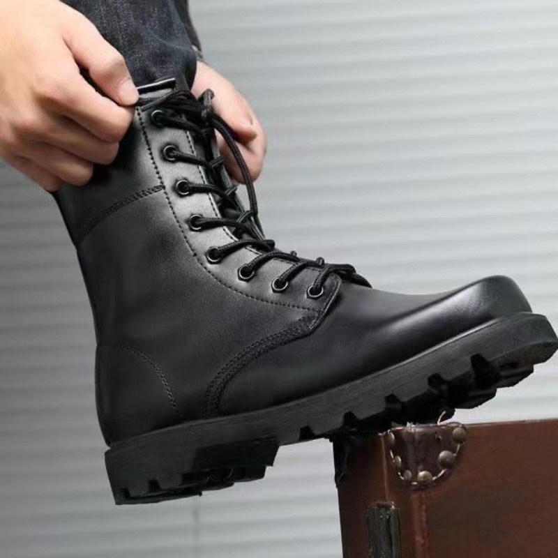 Tactical Combat Boots Mens Hig - Leather Work Boots review and price