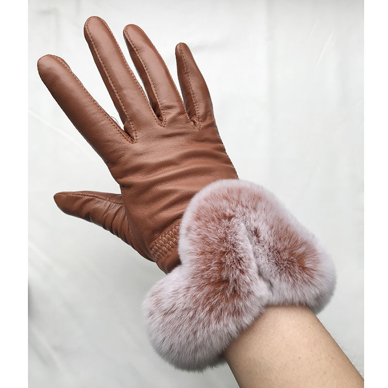 Women Winter Genuine Sheepskin - Leather Work Winter Gloves review and price