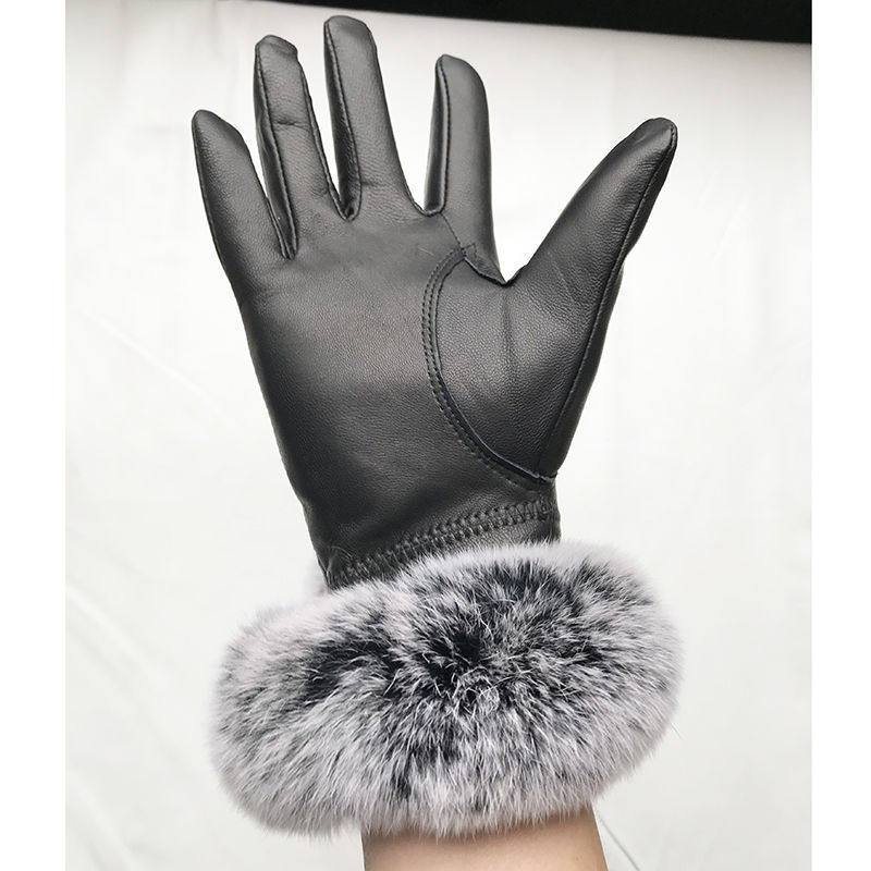 Women Winter Genuine Sheepskin - Leather Work Winter Gloves review and price