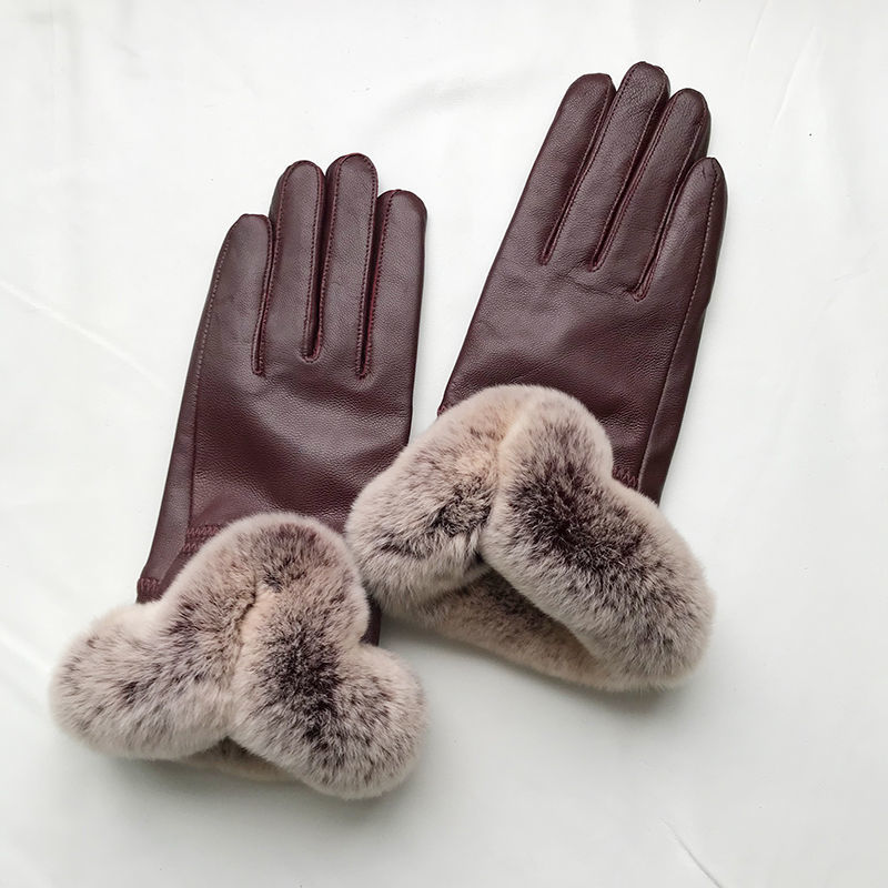 Women Winter Genuine Sheepskin - Leather Work Winter Gloves review and price