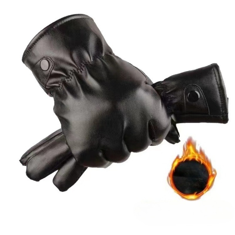 Winter Fashion Black PU Leathe - Leather Work Winter Gloves review and price