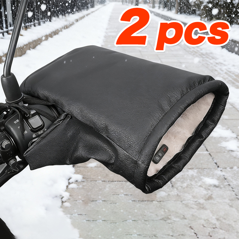 Motorcycle Handlebar Muffs Win - Leather Work Winter Gloves review and price