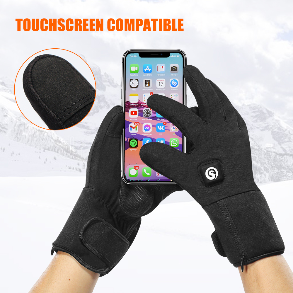 Winter Electric Heated Gloves  - Leather Work Winter Gloves review and price