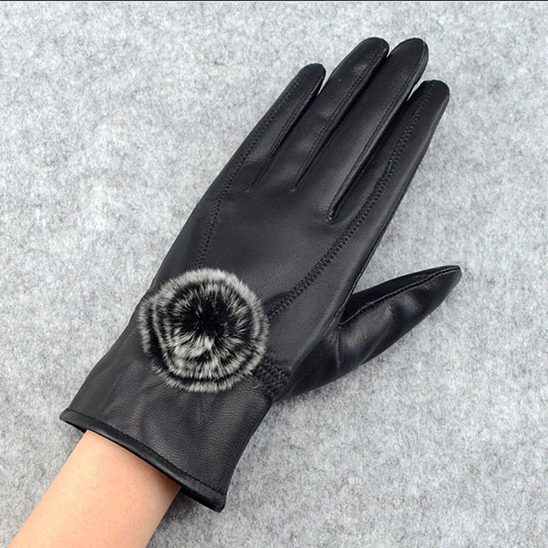 Women Winter Genuine Leather G - Leather Work Winter Gloves review and price