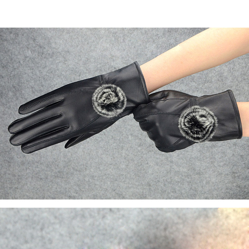 Women Winter Genuine Leather G - Leather Work Winter Gloves review and price