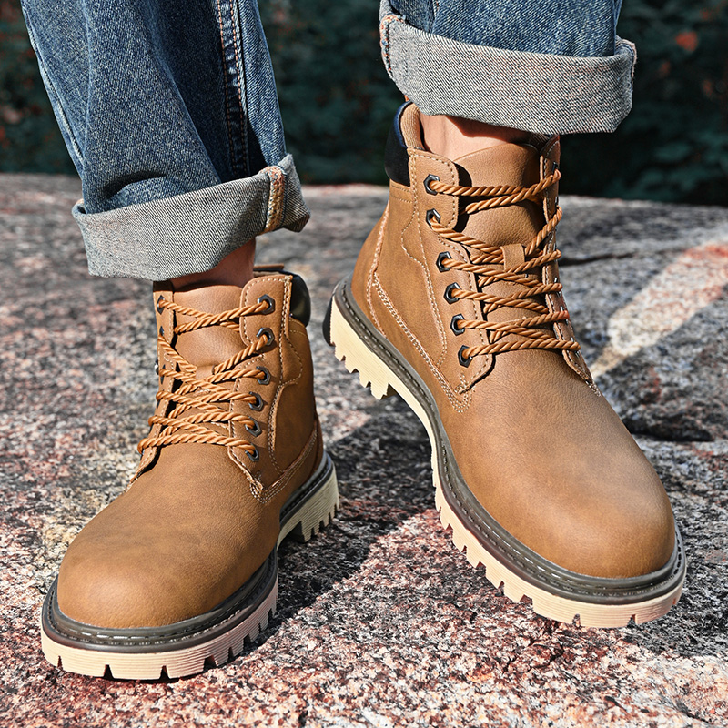Leather Men's Boots British St - Leather Work Boots review and price