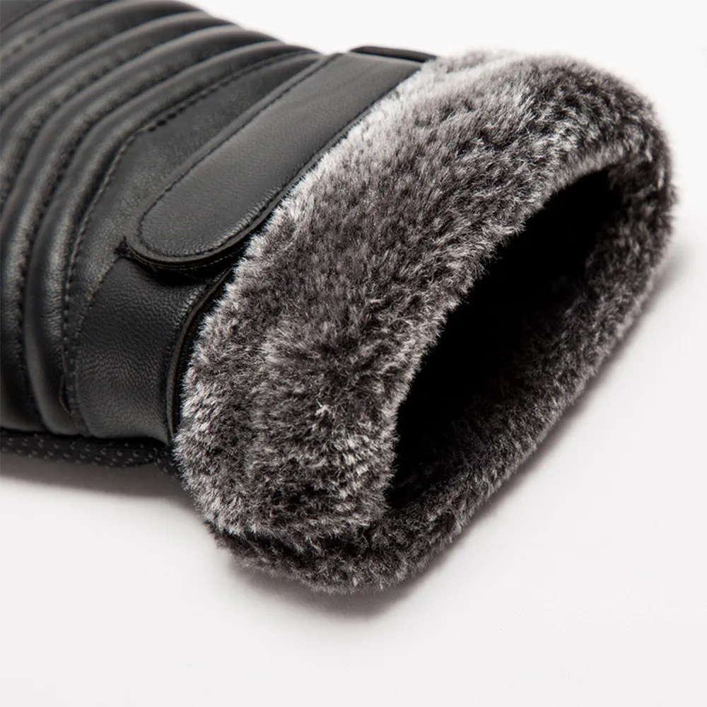 Gloves Winter MEN'S Fur Mouth  - Leather Work Winter Gloves review and price